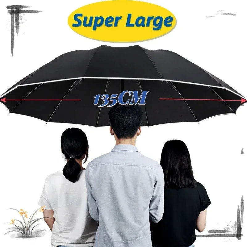 Super Large 135CM Automatic Folding Umbrella