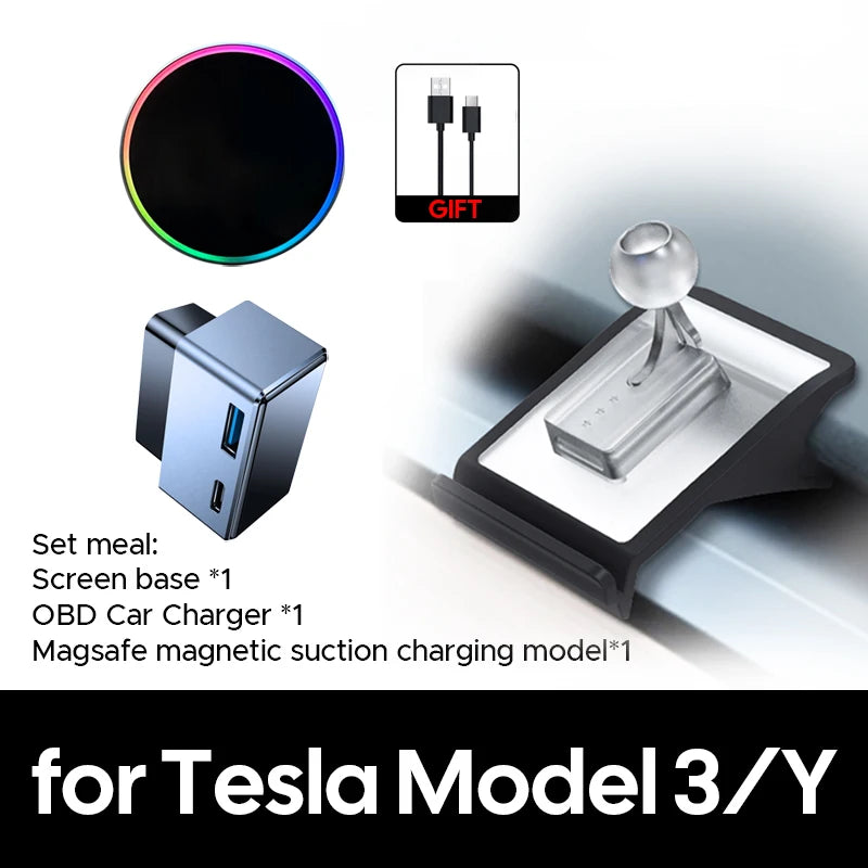 Cell Mobile Phone Holder Noiseless Gravity Support Mount Bracket Vent Clip Air Outlet Stand Base For Tesla Model Y 2020-2024