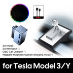 Cell Mobile Phone Holder Noiseless Gravity Support Mount Bracket Vent Clip Air Outlet Stand Base For Tesla Model Y 2020-2024