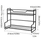 Kitchen Countertop Storage Rack Spice Shelf Versatile Iron Wire Storage Basket For Bathroom Toiletries Cup Organizer Racks