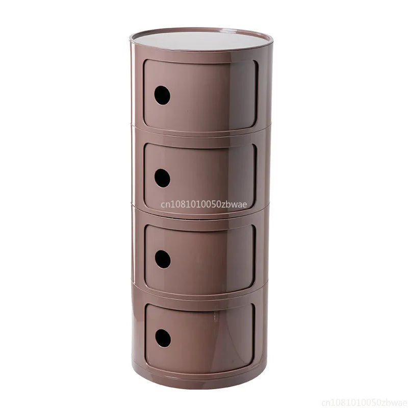 Nightstands Modular Bedside Table Round Large-capacity Storage Bedside Small Cabinet Bedroom Simple Storage Narrow Side Cabinet