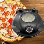 Klaif Electric Pizza Maker, 420℃, 1200 Watt, 5 Separate Temperature Levels, Flame Resistant Stone Plate 1200W 31cm