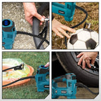 Cordless High Pressure Portable Electric Air Pump With LED Display Rechargeable Car Ball Inflatable Pump For Makita Battery Pin