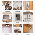 Kitchen Toys Full Set Baby Children Cooking Simulation Refrigerator Kitchenware Set Wooden Wooden