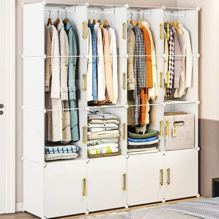 NEW Wardrobe Clothes Cabinets Dressers Cube Storage Locke Closet Plastic Collapsible Sturdy Home Bedroom Foldable Furniture