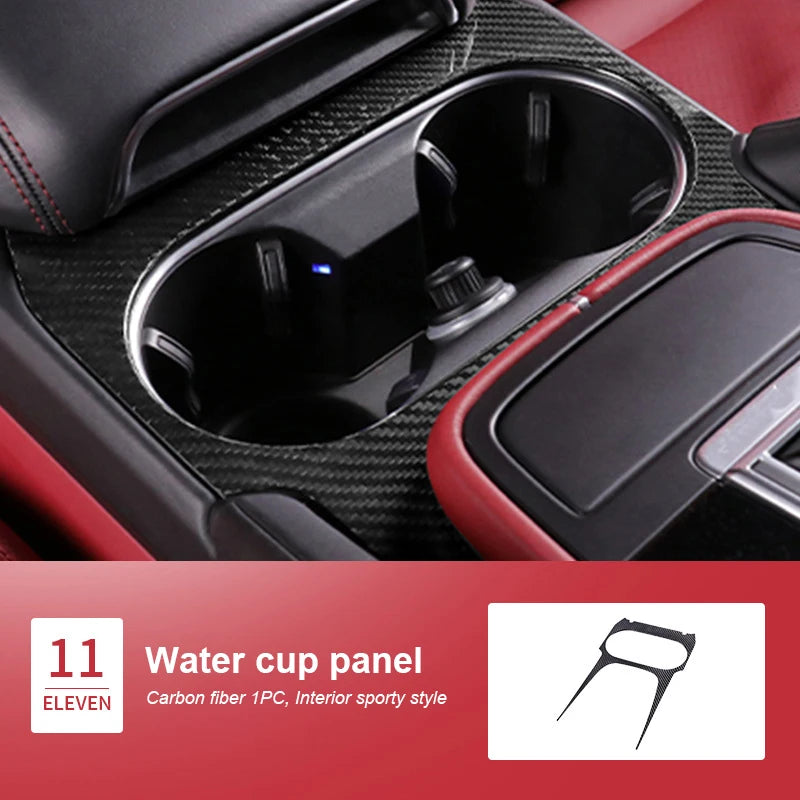 For Porsche Cayenne 2018 2019 2020 2021 2022 2023 2024 Real Carbon Fiber Car Central Control Complete Interior Decoration Frame