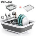 Kitchen Foldable Dish Rack  Storage Holder Drainer Bowl Tableware Plate Portable Drying Rack Home Dinnerware Dish Rack Organizer