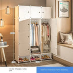Simple Wardrobe Clothes Folding Cabinets Dressers Cube Storage Locker Plastic Collapsible Dustproof Home Bedroom Furniture