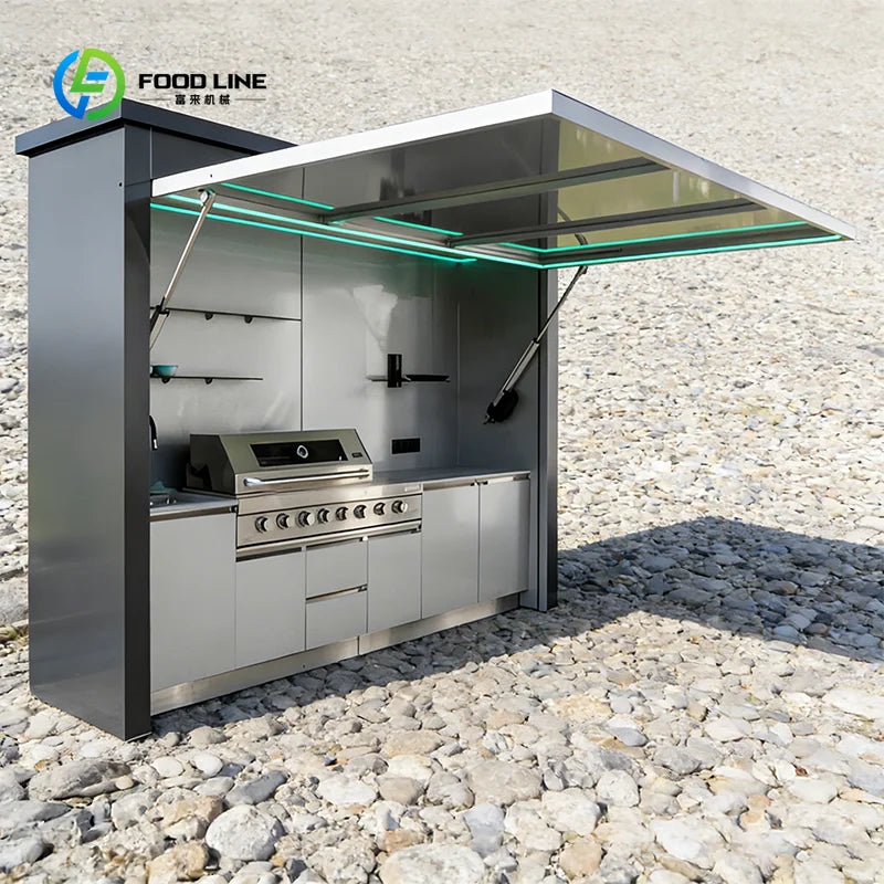 Customized Garden Outdoor Kitchen Outdoor Wooden Shed Kitchen Modular Outdoor Kitchen Islands