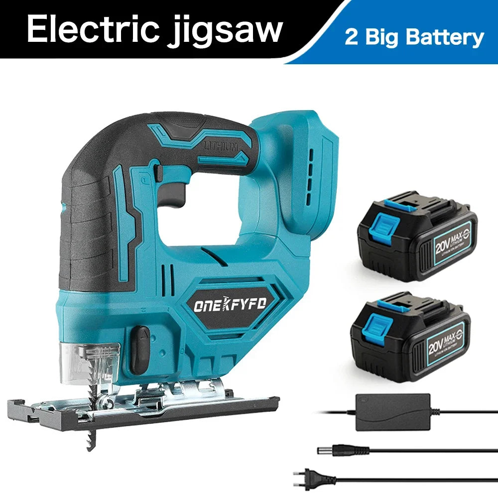 65mm Electric Jigsaw Portable Cordless Jig Saw Multi-Function Woodworking tools wood cutting machines For Makita 18V Battery