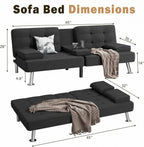 Folding Linen Futon Sofa Bed