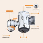 Handheld Faucet Kitchen Faucet Adapter Set With Adjustable Diversion Valve Faucet Portable Household Bathroom Shower Nozzle