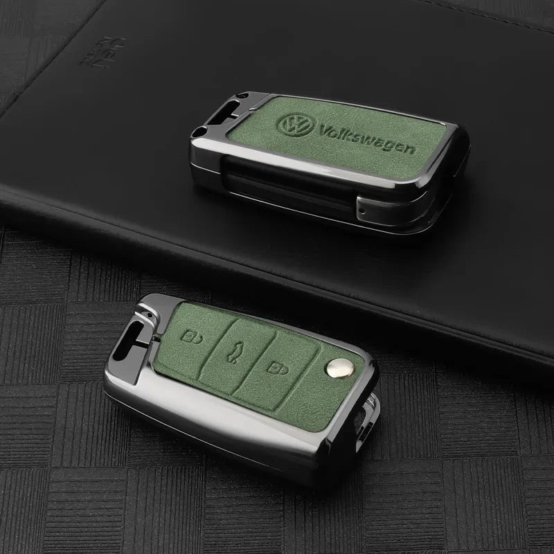 Vw Golf 5 6 Polo Passat B6 B7 Cc Skoda Jetta Universal Car Key Case Luxury Leather Key Cover Durable Secure Car Holder