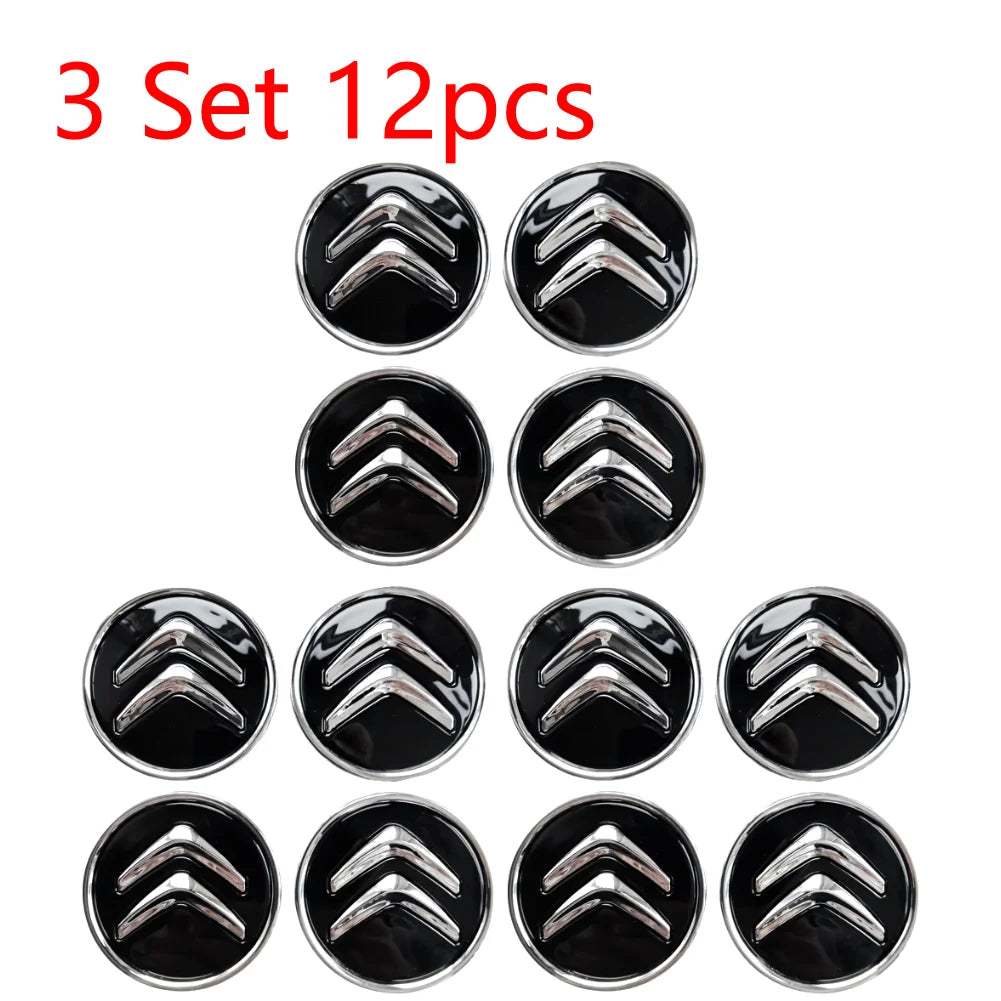 1-5Set 4Pcs Wheel Centre Hub Caps Black 60MM Wheel Center Cap Replacement for Citroen C1 C3 C4 DS3 Most Models