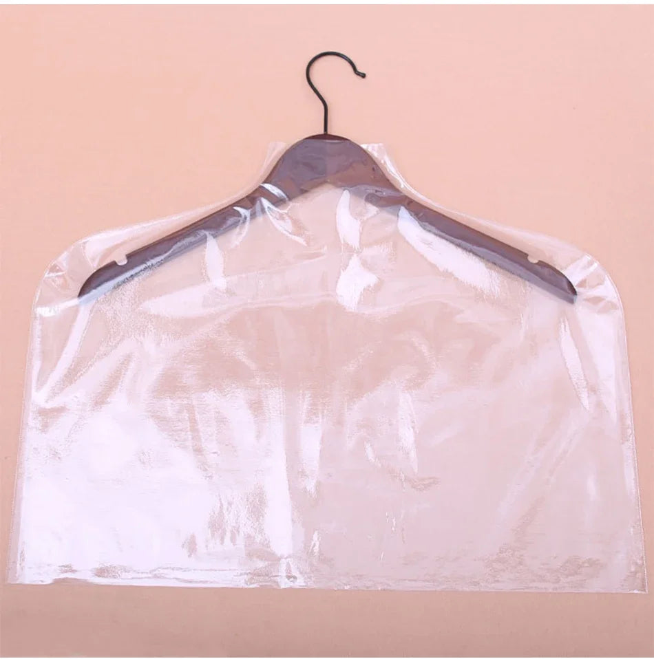 Clear PVC Garment Cover  for Clothes Garment Coat Jacket Shirt Suit Dust 5pcs 18 Wire Moisture Proof Protection Case