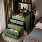 Italian Solid Wood Dresser for Model Room Simple Small Flip Mirror Dressers Light Luxury Household Dressing Table for Bedroom