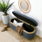 Storage Ottoman Bench, Bedroom Bench with Hidden Storage, Footrest Stool for Living Room Furniture, Entryway, Hotel Use
