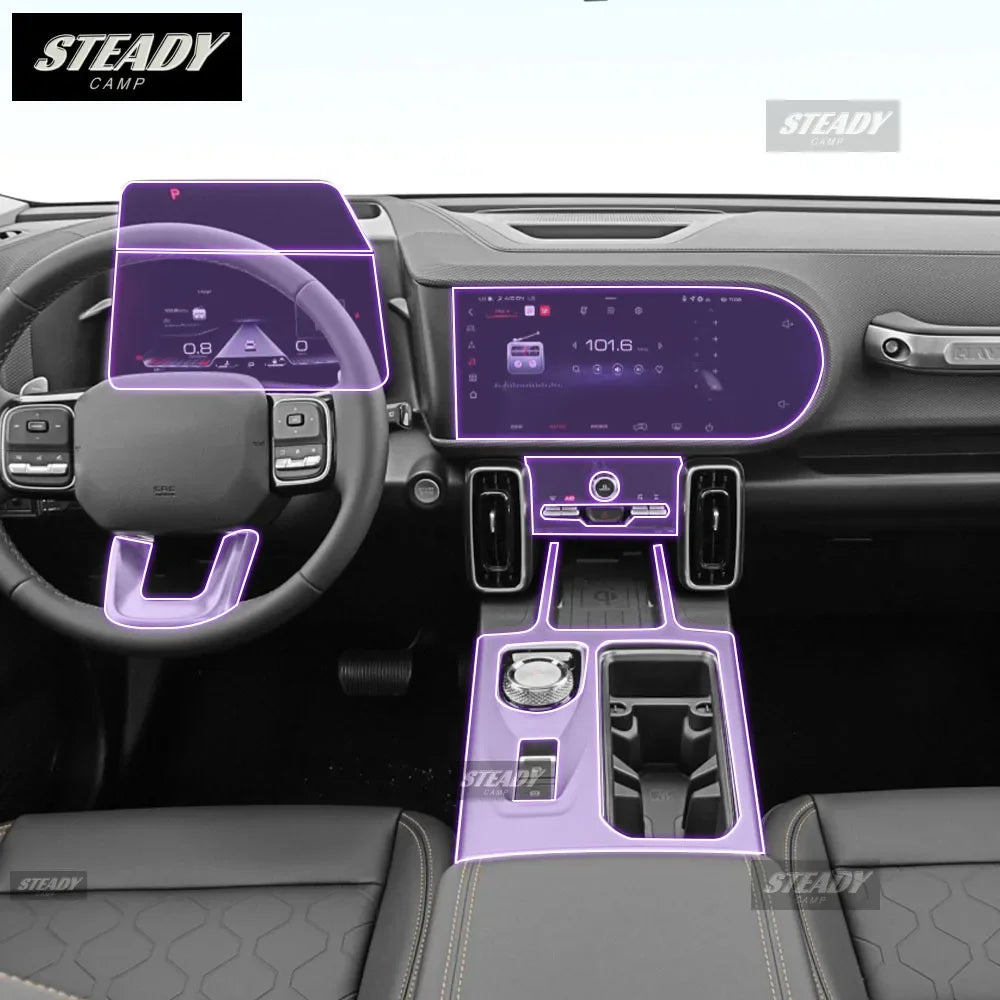 For Haval Dargo 2022-2023 Car interior Center console transparent TPU Paint protective film Anti scratch sticker LCD screen PPF