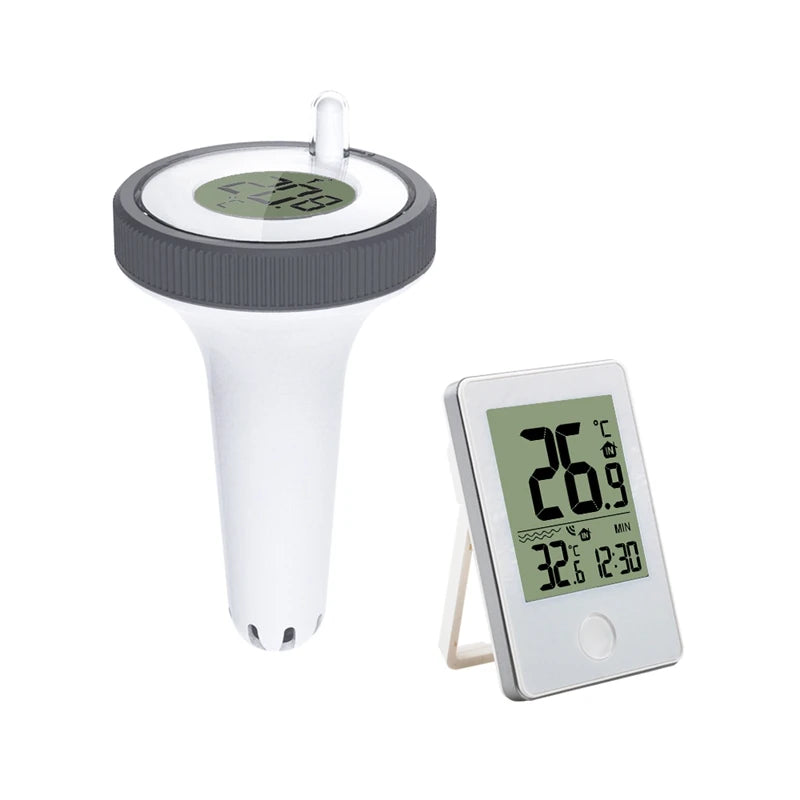 BRAND Digital Wireless Indoor Outdoor Floating Pool Thermometer Swimming Pool Bath Water Spas Aquariums Temp Monitor Time Clock