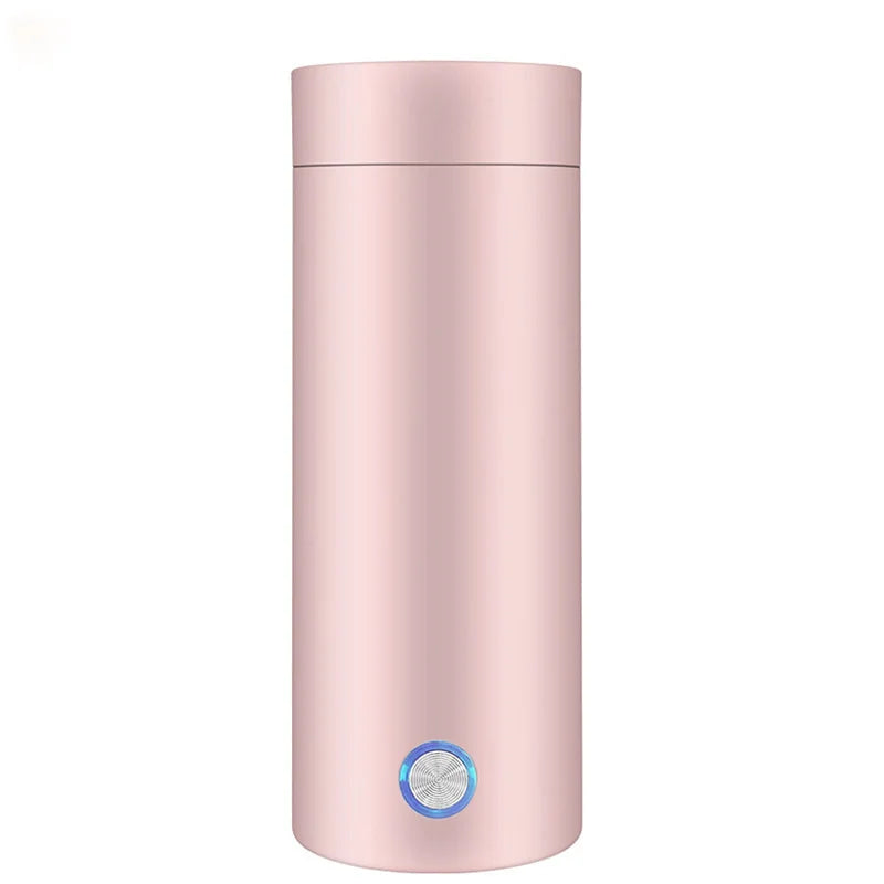EU Plug Mini Portable Electrothermal Cup 400ML Travel Electric Kettle Heating Water Insulation Integrated Teapot Travel Thermos