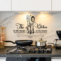 Kitchen Tools Knife and Fork Pattern  Wall Sticker for Lovely Home Kitchen Dining Room Background Wall Decoration Self-Adhesive
