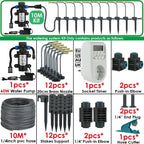 5M-30M Garden Watering System Self-priming Pump Timer 360° Bendable Mist Brass Cooling Sprinkler Drip Irrigation Kit Pot Bonsai