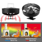 4 Blades Stove Fan Heat Powered Fireplace Fan Log Wood Burner Eco-fan Quiet Fireplace Fan Home Winter Warm Heat Distribution무동력팬