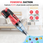 Cordless Vacuum Cleaner, 55KPA Lightweight Vacuum Cleaners for Home with Rechargeable 2200 mAh Battery, Handheld Vacuum for Home