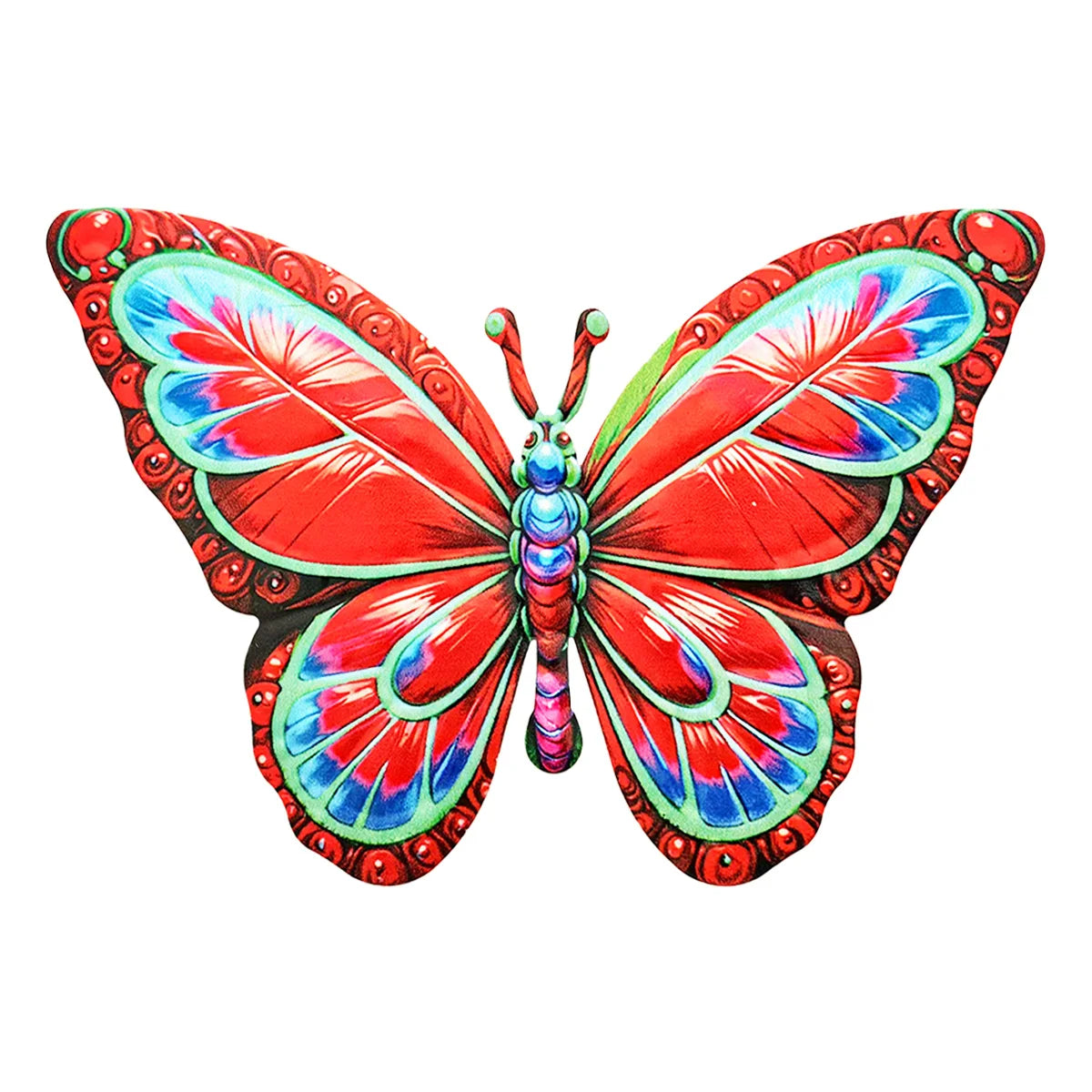 1PC Metal Art Butterfly Wall Decor Colorful Iron Art Butterfly Sculpture Butterfly Hanging Ornament for Outdoor Home Garden Yard