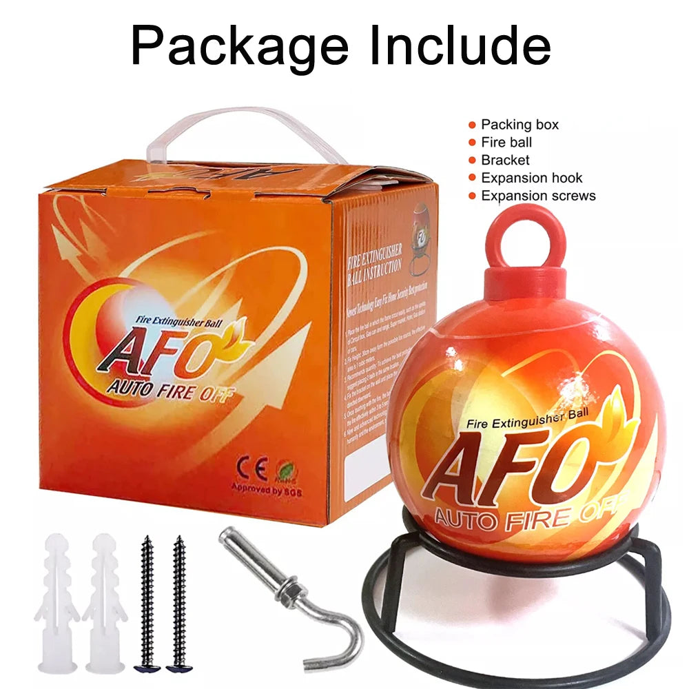 Fire Extinguisher Ball Automatic Harmless Dry Powder Fire Suppression Device For Warehouse Home Office 0.5KG With Bracket Hook