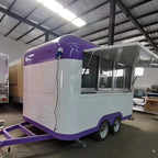 Mobile Food Truck Fast Food Kiosk Shipping Container Trailer with Full Kitchen Equipment Installation for Catering Business