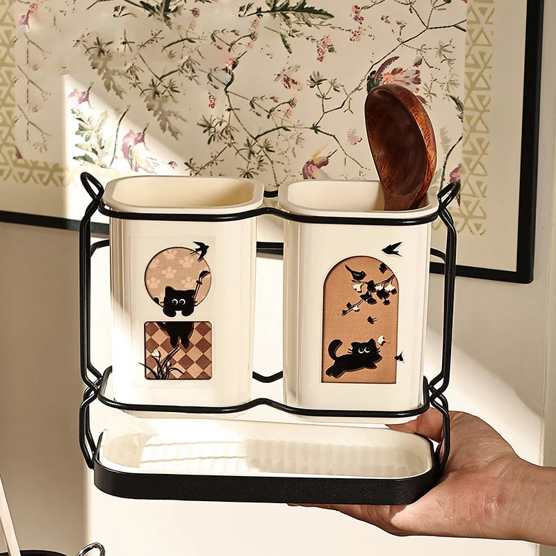 Chopsticks Container Kitchen Spoon Storage Container Household Storage Rack Chopsticks Basket Kitchen Chopsticks Container