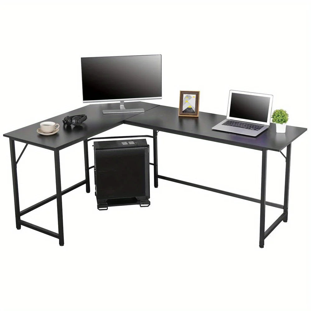 66" L-Shaped Gaming Desk Corner Computer Desk PC Laptop Study Table Workstation