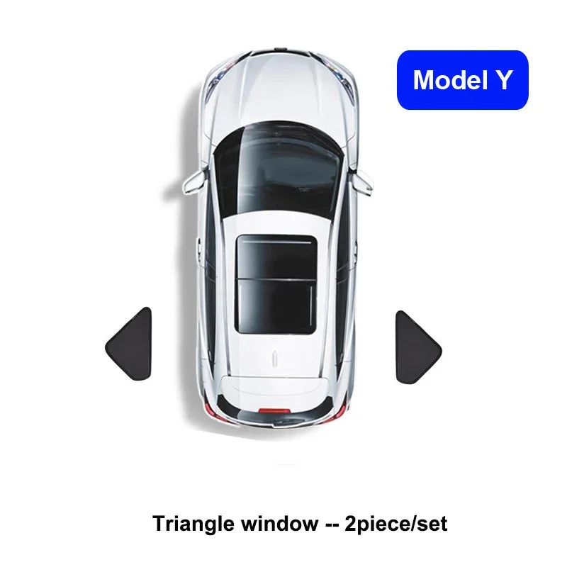 Privacy Full Cover Car Sunshade For Tesla Model Y 2024 Glass Roof Sun Shade Window Sunroof UV Shield Camping Travel Accessories