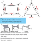 Waterproof Sun Shelter Sunshade Protection Shade Sail Awning Camping Shade Cloth Large For Outdoor Canopy Garden Patio 40%OFF