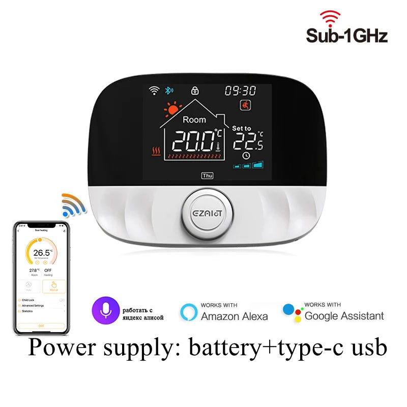 8 Hub Central Heating Controller for Water Heating System 8 Sub-Chamber Concentrator for Gas Boiler Wireless Thermostat Actuator