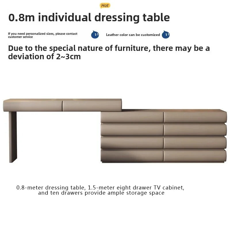 Japanese Modern Luxury Vanity Dresser Storage Women Cabinet Drawer Dressing Table Modern Women Penteadeira Trendy Furniture