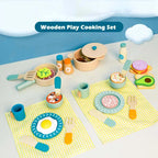 Wooden Kitchen Toys Pretend Play Set Cut Meat Vegetables Simulation Kitchen Playhouse Game Montessori early Educational Toys