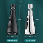 Universal 360° Swivel Kitchen Faucet 3 In 1 Kitchen Faucet Extender Multi-Mode Splashproof Power Flush Faucet Booster