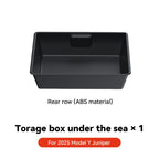 YZ For Tesla Model Y Juniper 2025 Under Seat TPE Hidden Storage Box Drawer Car Organizer Accessories For Tesla Car Accessories