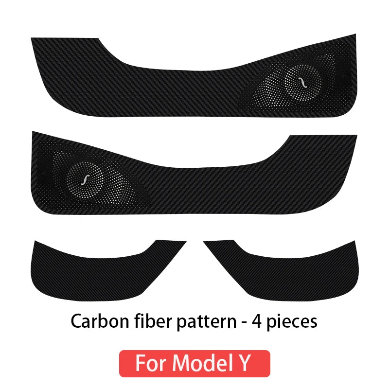 For Tesla Model Y Model 3 2018-2023 2024 Car door anti kick pad Anti dirt leather stickers door protection Interior accessories