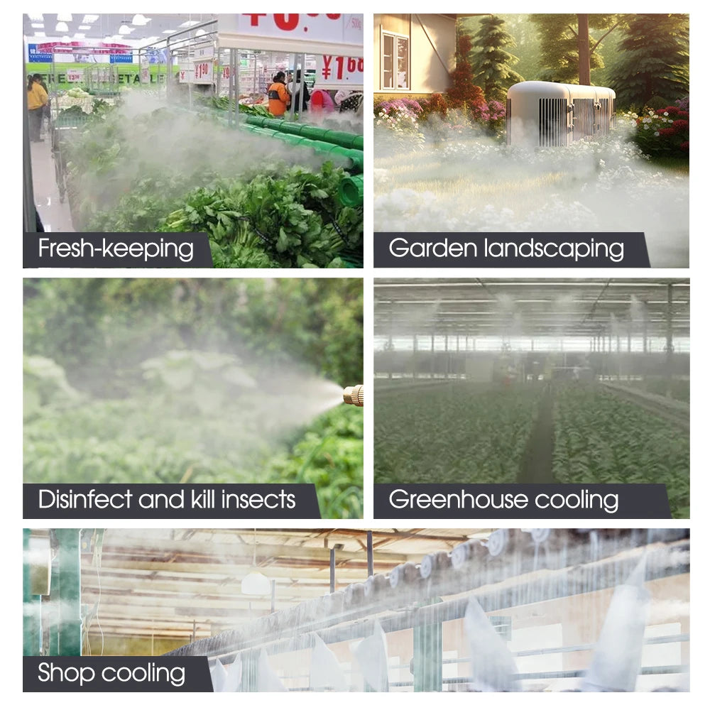 110-240V 45W Self-priming Pump Garden Greenhouse Plants Micro-Irrigation Kit Rapid Insertion 0.15MM Spray Nozzle Watering System
