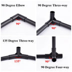 2-30Pcs ID 16mm PVC Pipe Fittings Straight Elbow Tee Garden Water Connector Tent Wardrobe Fixed Fittings Plants Support Joint