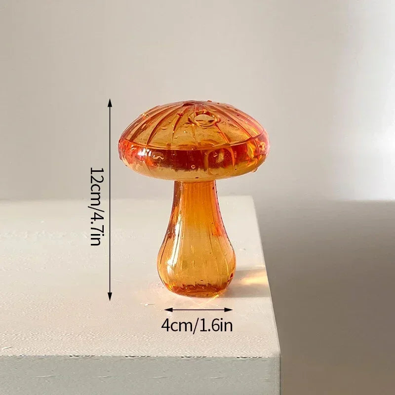 Mushroom Vase Flower Bottle Glass Vase Decoration Home Hydroponics Pot Table Ornament Room Decor Mushroom Accessorie Home Decor