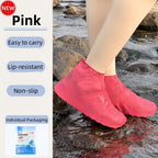 New Thickened Silicone Shoe Covers WaterProof Rubber Rain Boot Covers Reusable Non-slip Rain Shoes Outdoor Rain Gear Accessories
