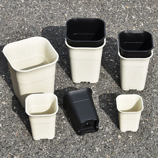 Black/White Thicken Square Succulent Flower Pots Cactus Plant Deep Type High Waist Vientiane Pot Nursery Flowerpot Garden Decor