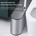 Stainless Steel 7L Smart Trash Can Toilet Brush Set Waterproof Trash Bin Narrow Garbage Smart Sensor Bucket for Lid Bathroom