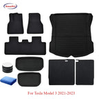 For Tesla Model Y 2017-2024 and Model 3 2021-2025 Highland All Weather Floor Mats Trunk Liners Full Protection Car Accessories
