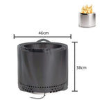 Fire Pit Cover Round Stove Waterproof Cover Outdoor Garden Furniture Tabletop Fire Pit Stones Dust Proof Cover