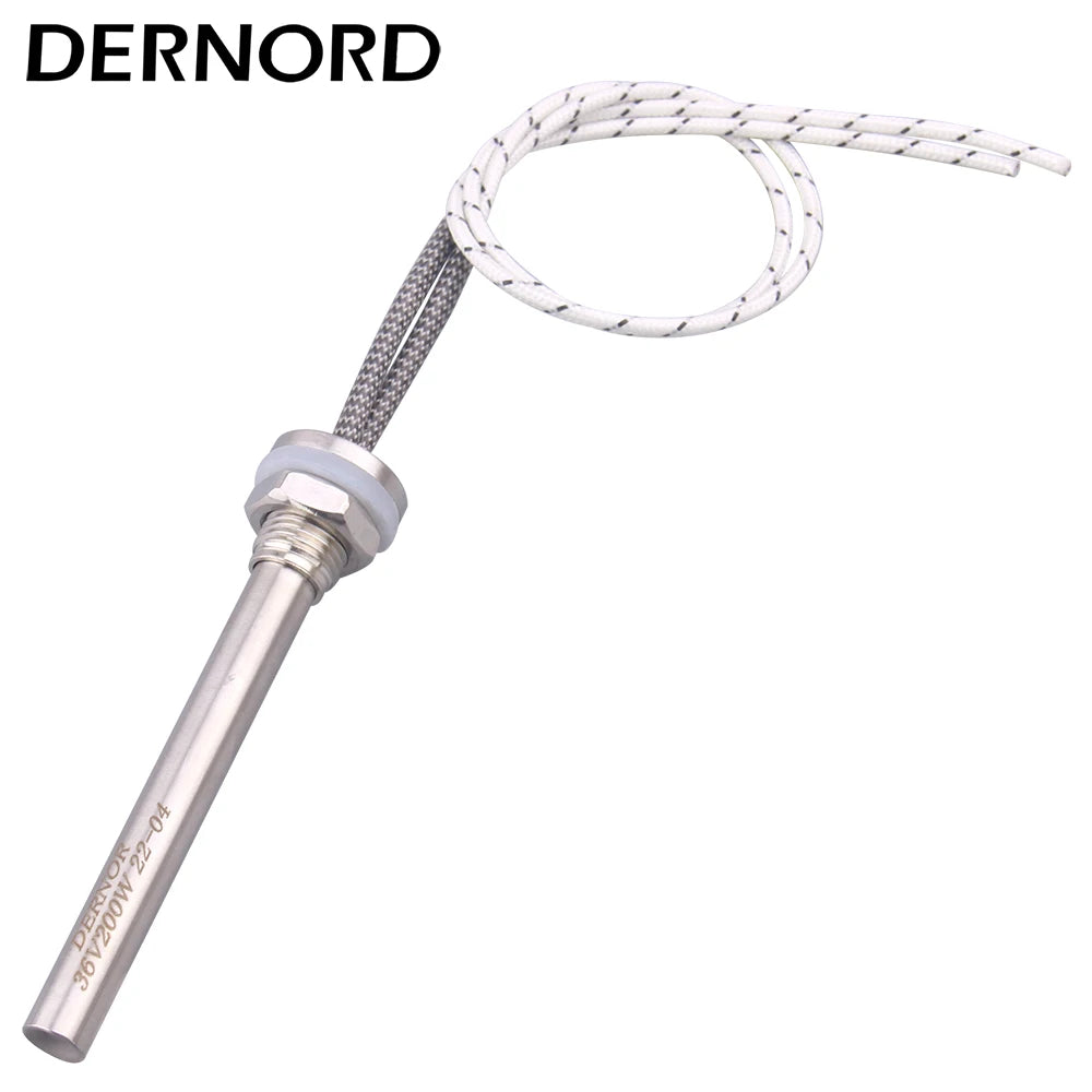 12V Cartridge Heater DC Water Heater M14 Thread Heating Rod SUS304 Electric Tubular Heating Element 50W/100W